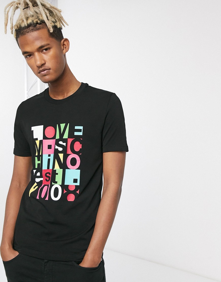 Love Moschino - Letter quad - T-shirt-Nero