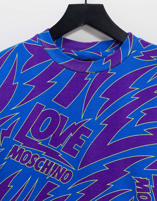 Love moschino purple discount love moschino cropped t-shirt