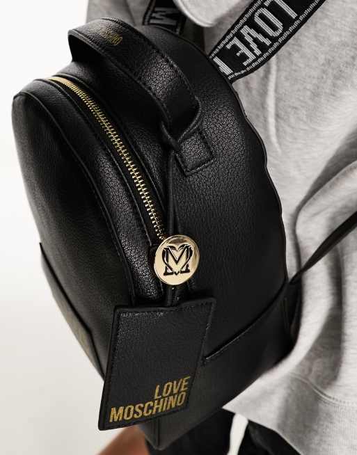 Love Moschino logo backpack in black, 2 of 4