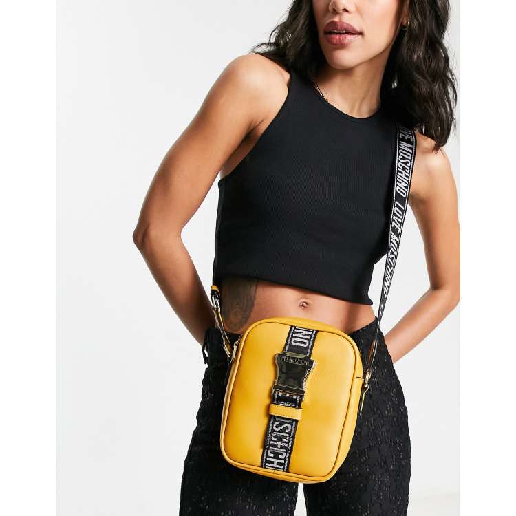 buckle-detail crossbody phone case