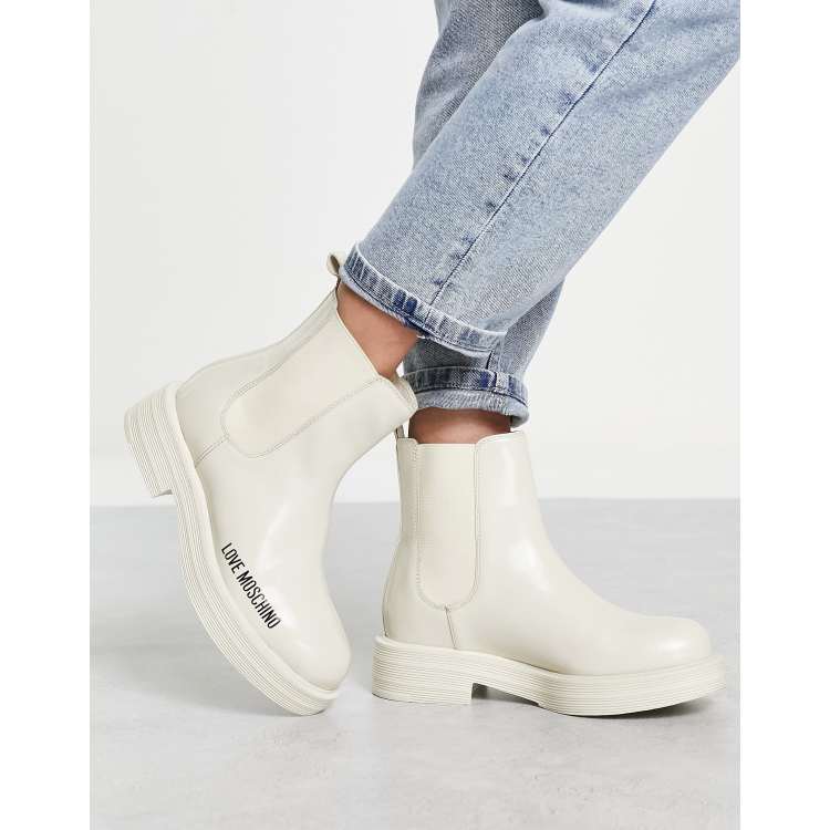 Moschino store logo boots