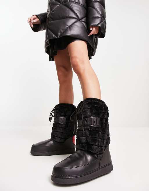 Love moschino faux discount fur moon boots