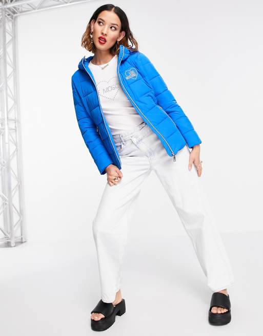 Love moschino front discount zip quilted jacket