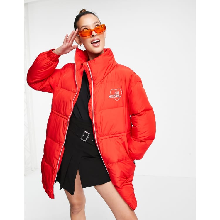 Moschino red outlet coat