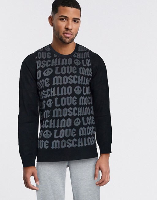Love Moschino logo jacquard jumper