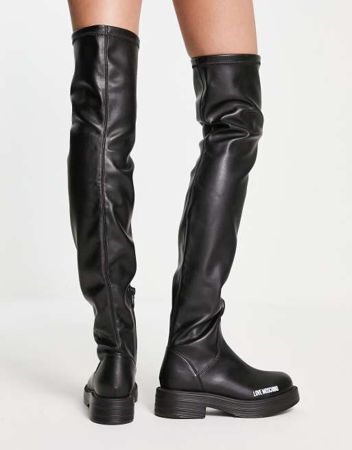 Love moschino over the sales knee boots