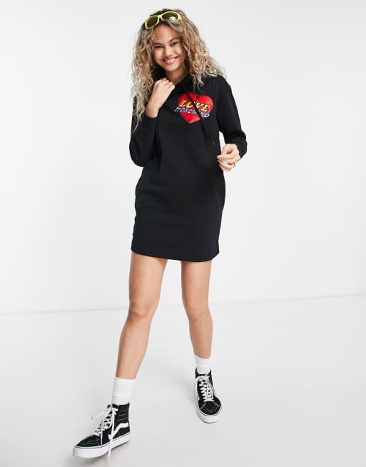 Moschino hooded best sale sweatshirt dress