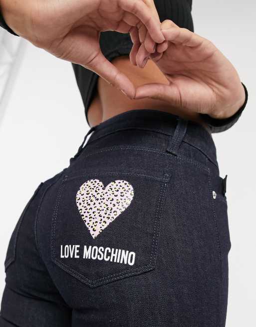 Moschino logo pocket skinny jeans in | ASOS