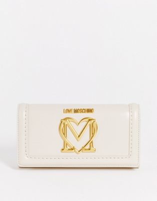 Love Moschino logo purse in ivory