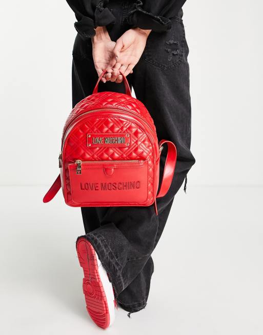 Love moschino 2025 red backpack