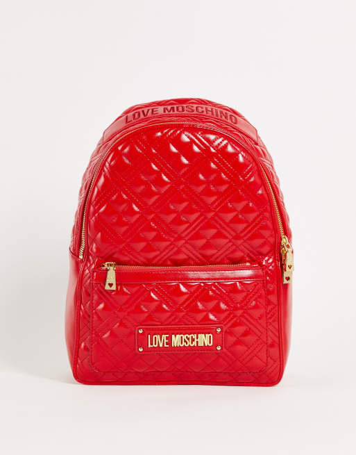 Love moschino store backpack red