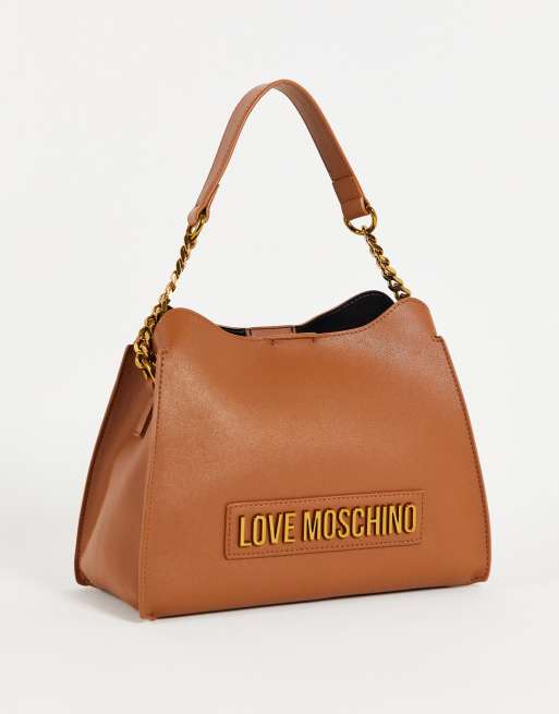 Tan moschino bag new arrivals