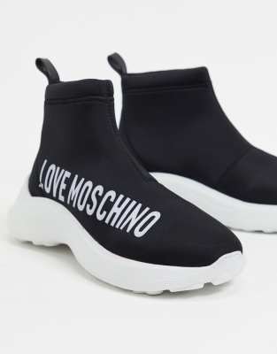 womens moschino sock trainers