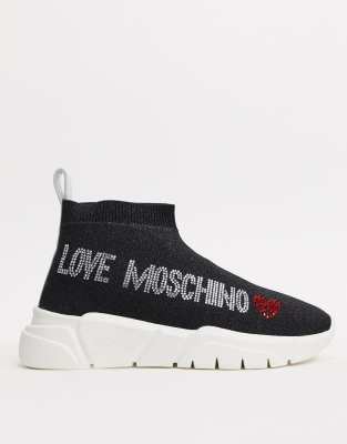 love moschino sock sneakers