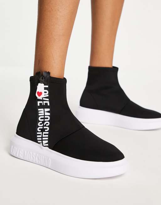 Love moschino sock cheap trainers black