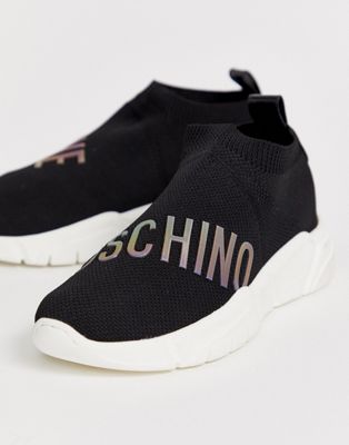 love moschino sock trainers black
