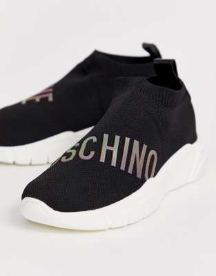 womens moschino sock trainers