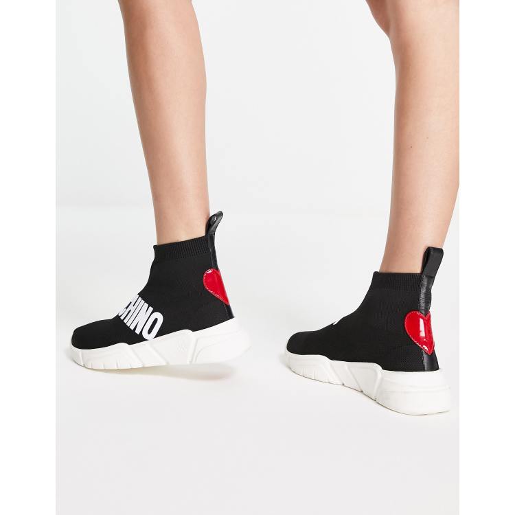 Moschino logo sales sock sneakers