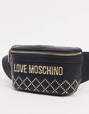 Love Moschino logo studded bumbag in 