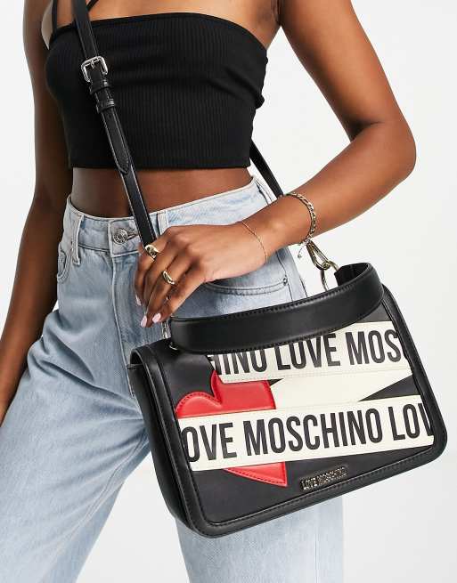 Logo tape clearance crossbody bag