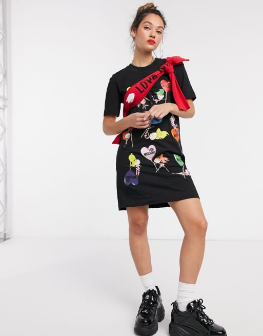 Love moschino sale t shirt kleid