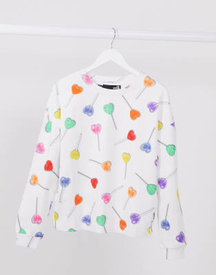 love moschino white sweatshirt