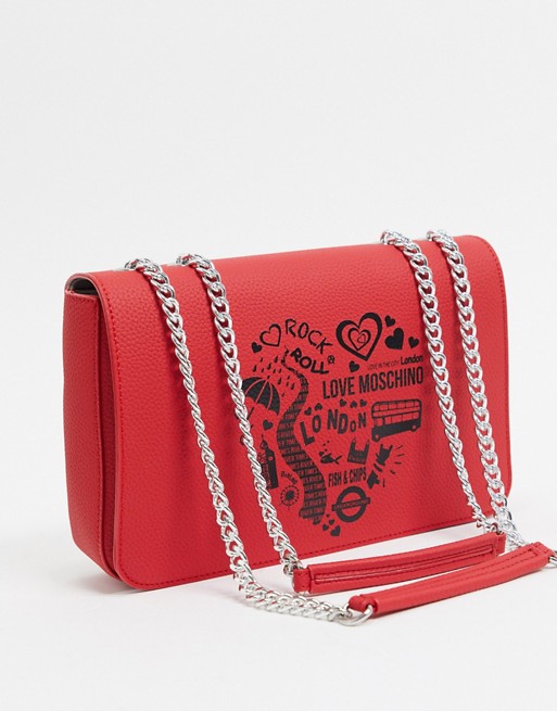 Love Moschino London shoulder bag in red