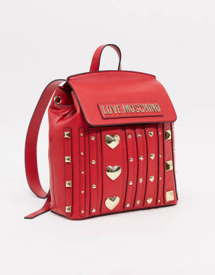 moschino red backpack