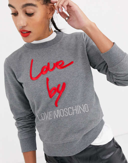 Love moschino grey store sweatshirt