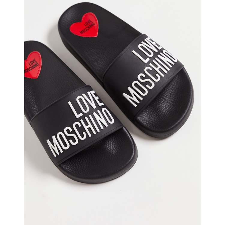 Love Moschino Love Claquettes Noir