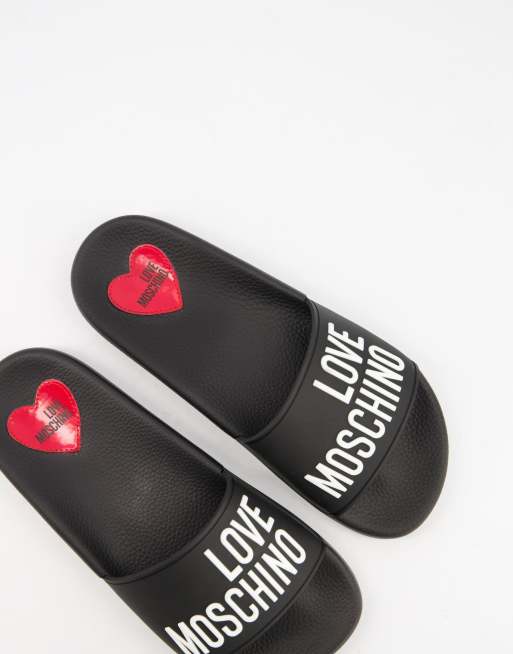 Love Moschino Love Claquettes Noir