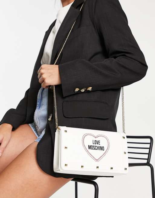 Love moschino outlet heart studded bag