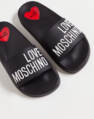 Love Moschino love slider in black