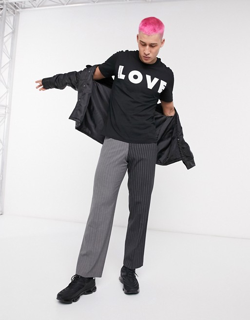 Love Moschino love t-shirt in black