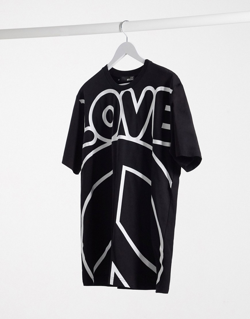 Love Moschino - Love - T-shirt nera-Nero