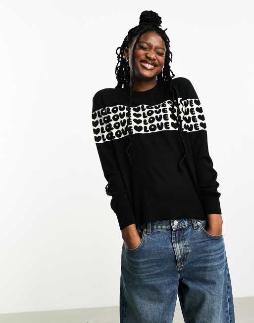 Black 2024 moschino jumper