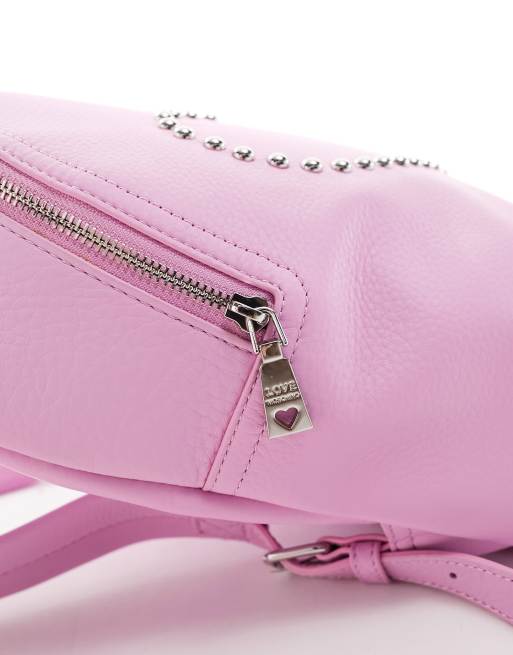 Love Moschino - Lyserød rygsæk med hjertelogo, 2 af 4