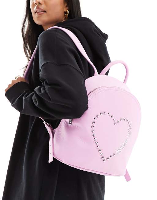 Love Moschino - Lyserød rygsæk med hjertelogo, 3 af 4