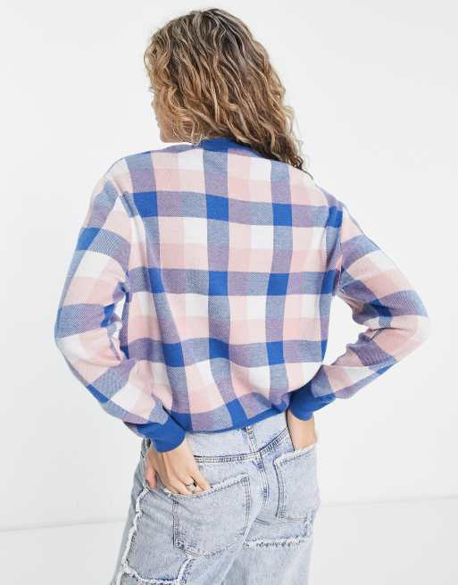 Love Moschino - Maglione lavorato a quadri multicolore, 2 di 4