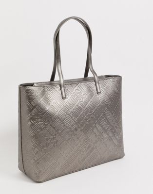 love moschino embossed tote bag