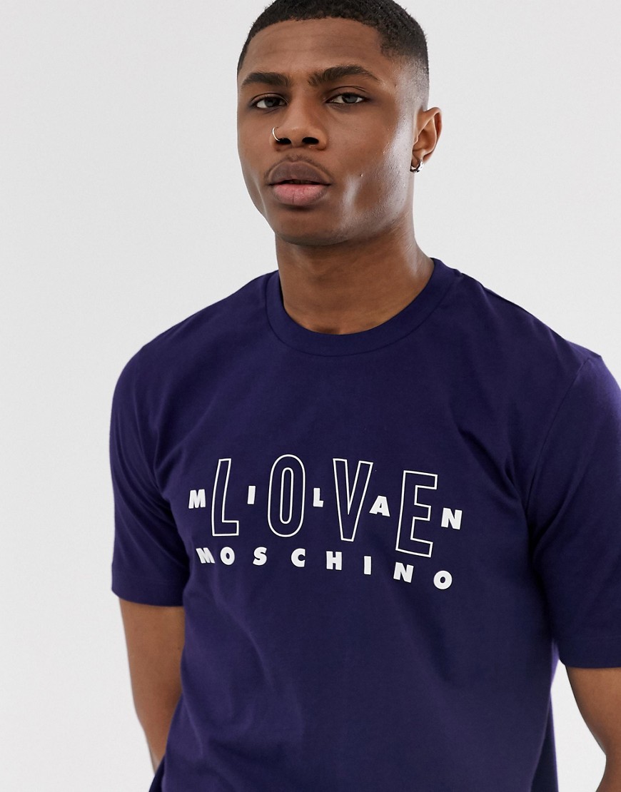 Love Moschino – Milan – T-shirt-Marinblå