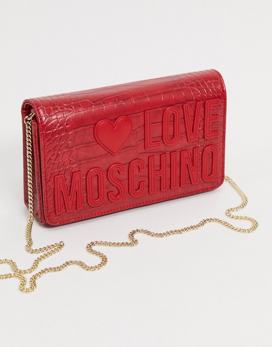 Love Moschino - Moc crob - Crossbodytas met logo in rood