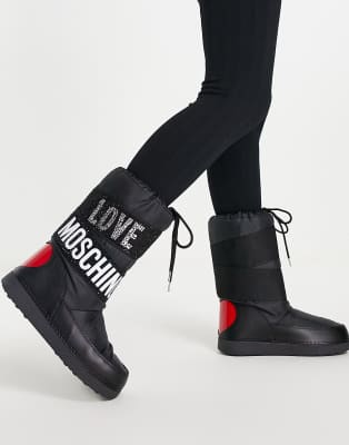 love moschino heart boots