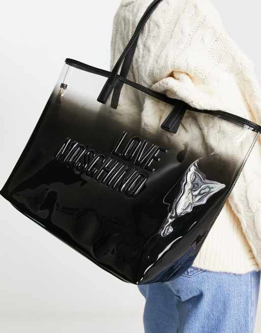 Love Moschino ombre logo tote bag in black ASOS