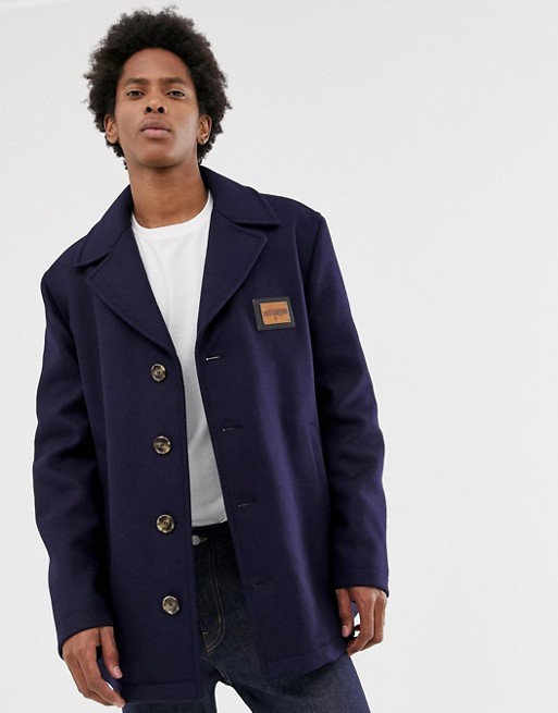 Love Moschino overcoat with placket