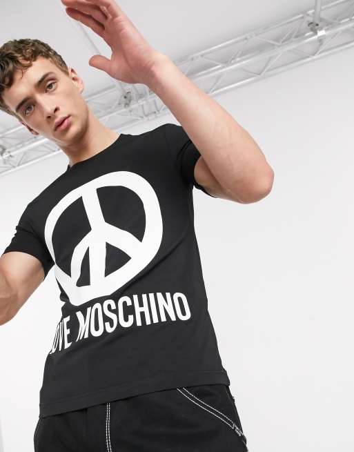 Love Moschino box logo t-shirt in black