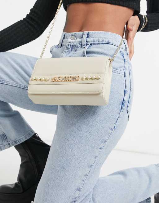 Cream moschino bag new arrivals