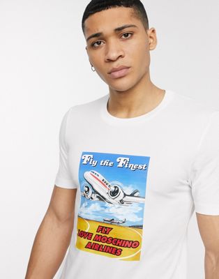 Love Moschino plane graphic t-shirt in 