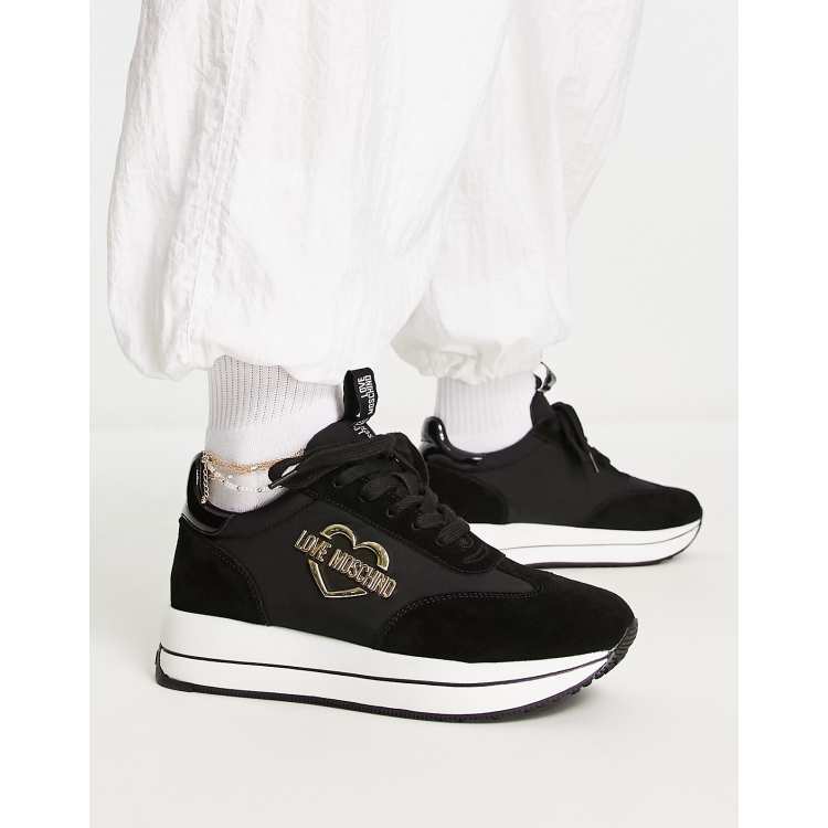 Love Moschino platform sneakers in black | ASOS