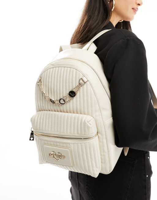 Love Moschino – Plecak w odcieniu złamanej bieli